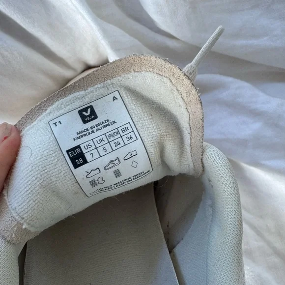 NEW Veja Rio Branco Alveomesh Sneaker women size 7 cream gravel steel MINT - Picture 7 of 11